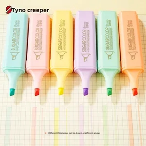 Custom Logo Color Highlighter Marker Pen Students Take Notes and Keep a Journal Stationery  Pen