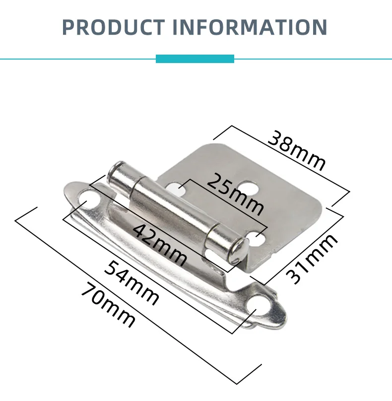 Modern 3/8 Inch Concealed Cupboard Self-Closing Hinges Overlay Satin ...