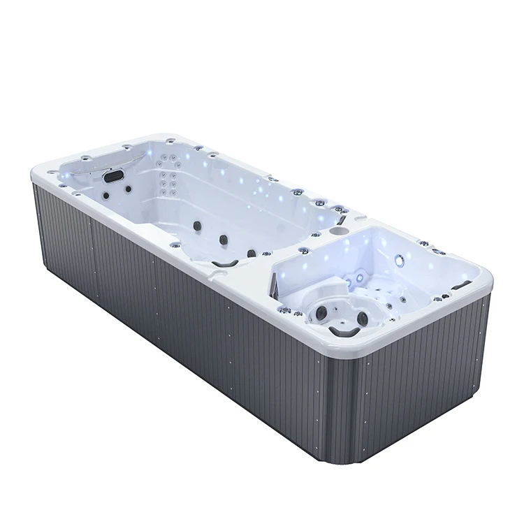 Free Standing Smart Hot Tub Outdoor Spa Large Endless Swim Pool Spa Tub