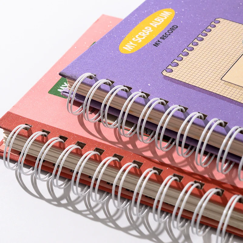 Оптовая продажа, Kpop, фотоальбом для скрапбукинга, спиральная переплетная бумага, ПВХ, самоклеящийся фотоальбом