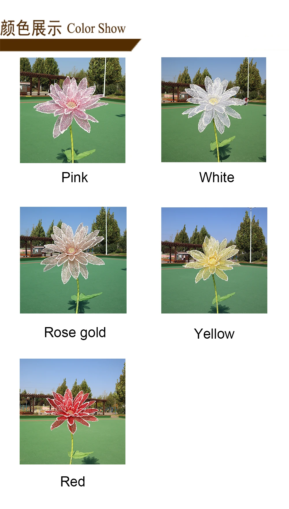 50cm Artificial Silk Flowers Real Touch Daisy Flower For Birthday