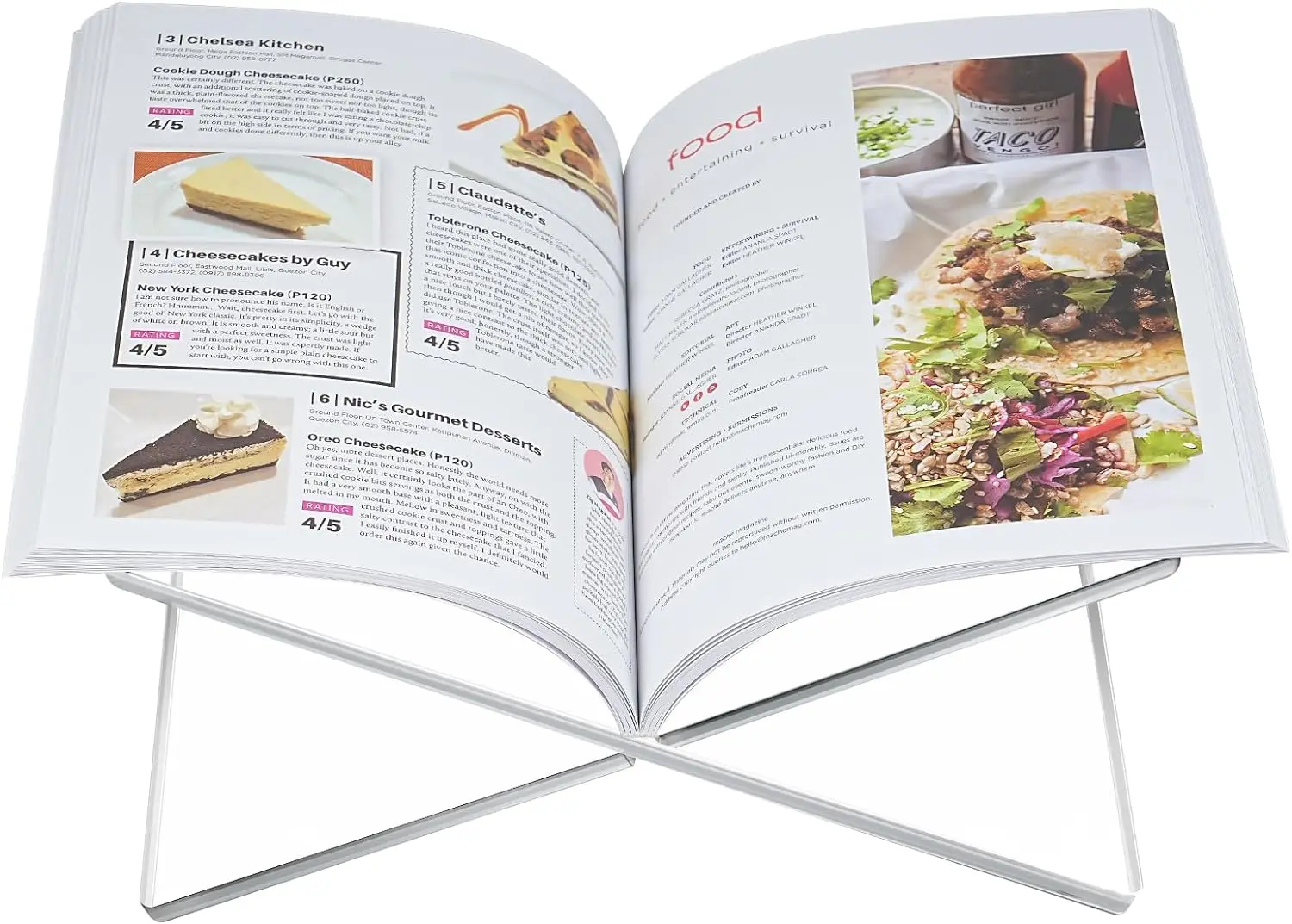 Sleek Acrylic Cookbook Stand - Elevate Your Culinary Reading Experience