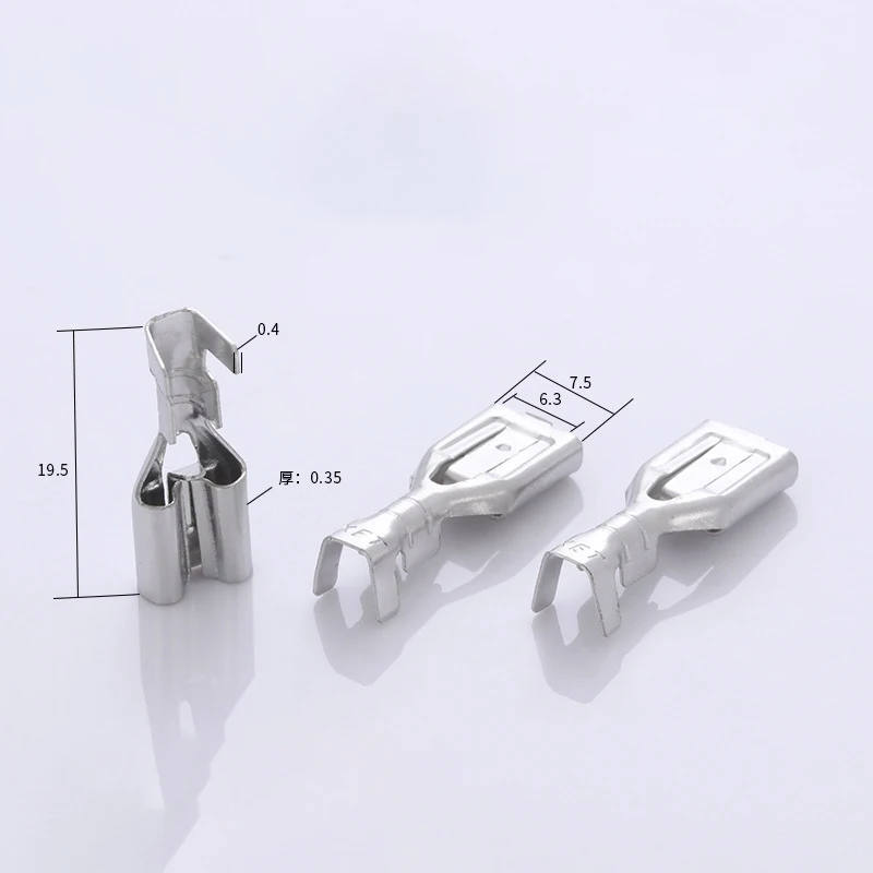 Auto Terminal Electric Wire End Terminal 4.8mm Reverse Self-Locking ...