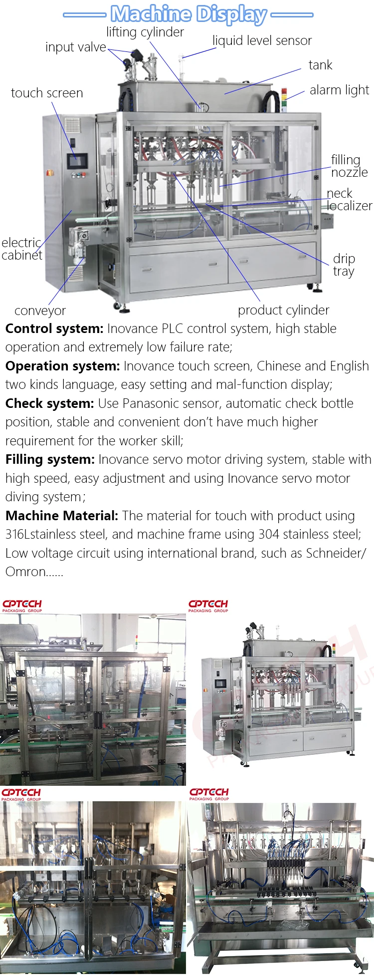 Cptech 2024 Automatic Chili Sauce Filling Machine Tomato Sauce Bottle