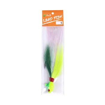 Fishing Gear Luya Deer Hair Lead Hook Live Bait 7g-85g Anti-Hanging Bottom Simulation Bait Stainless Steel – Hooks – view 4