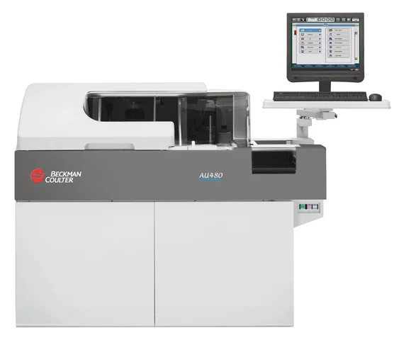 Подержанный Beckman AU480 полностью автоматический химический анализатор клинические аналитические инструменты лабораторный биохимический