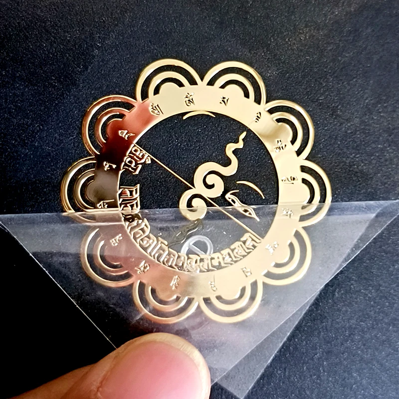 Customize Luxury Gold Adhesive Label Transfer Metal Sticker,Waterproof