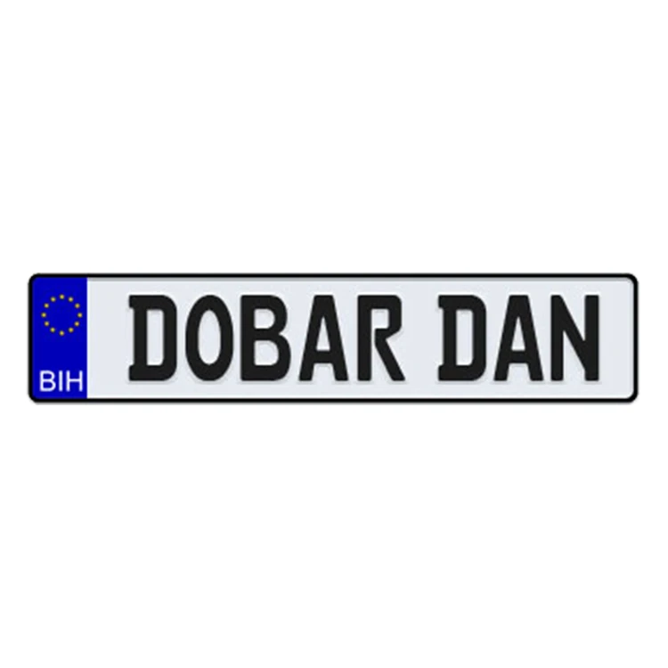 Custom Blank Reflective European License Plate