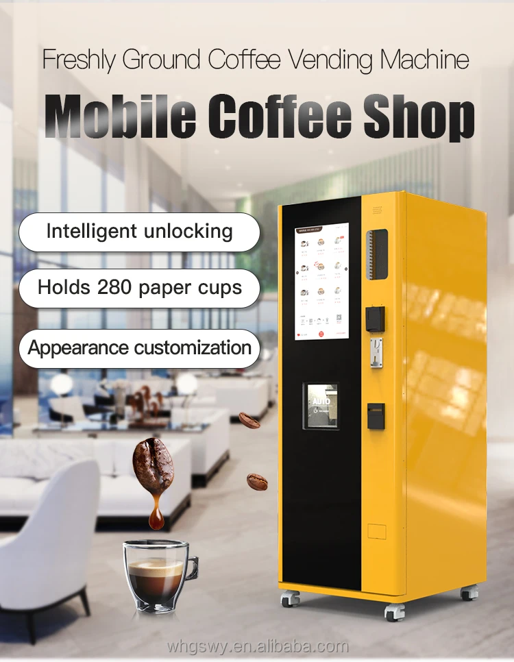 Newest Technology Commercial Bean to Cup Coffee Vending Machine with Five Bucket Drop Cups  JK88