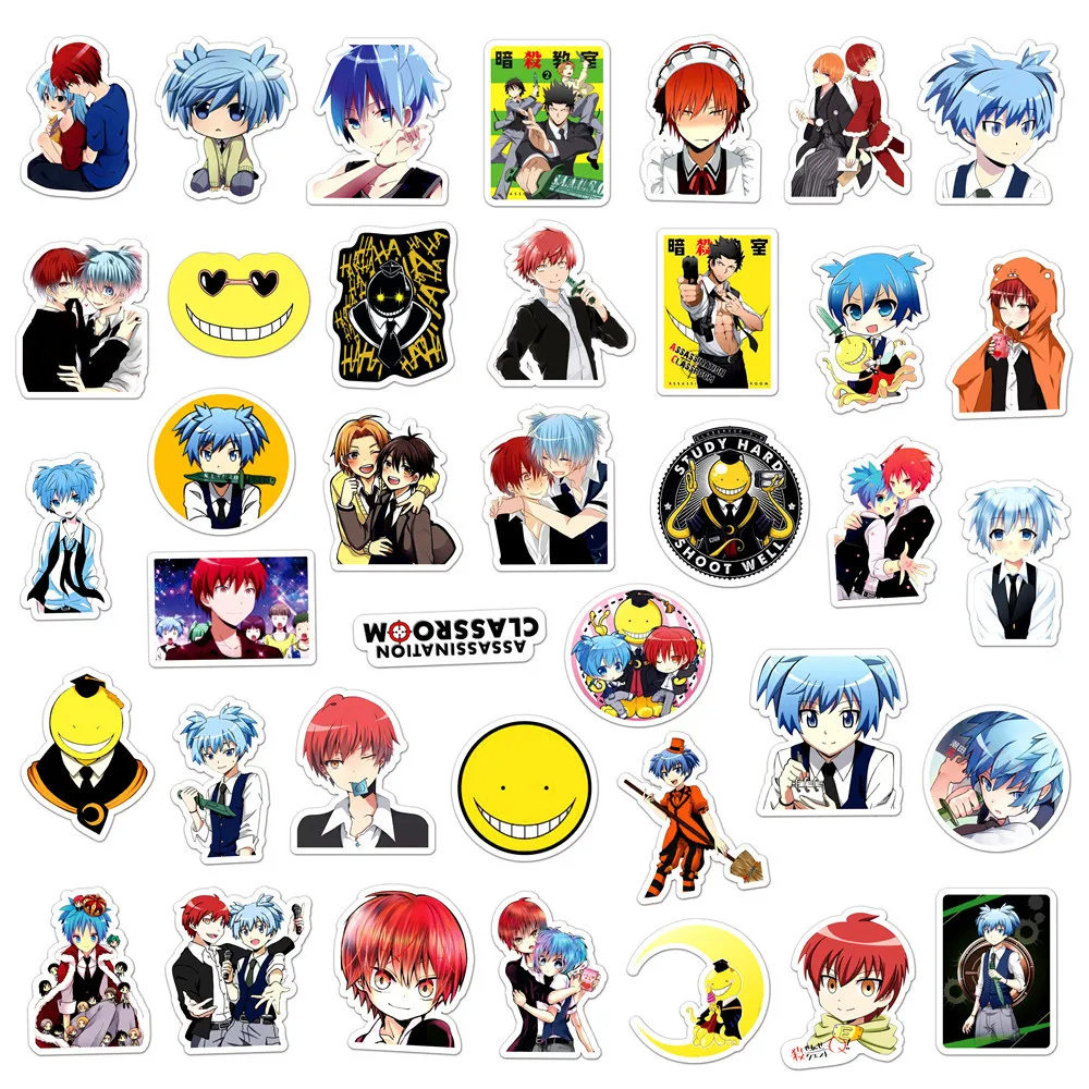 100pcs japan anime assassination classroom cartoon graffiti stickers for skateboard laptop luggage diy custom label buy assassination classroom stickers anime assassination classroom stickers high quality anime stickers product on alibaba com