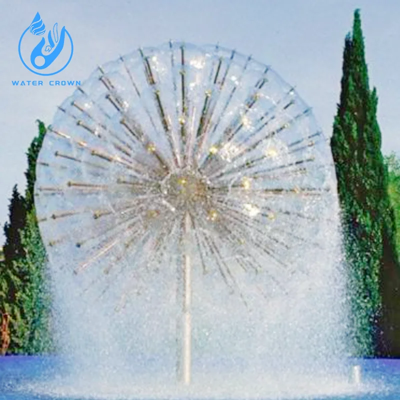 Meilleures ventes en extérieur : buses de fontaine à eau dansante musicale en forme de pissenlit 3D, en cuivre, laiton et acier inoxydable, pour jardin en pierre