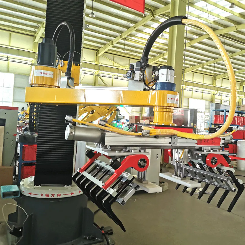 Compact Single Column Swivel Arm Robot Palletizer, Servo Driven Cartesian Coordinate Palletizer for Case,carton,box