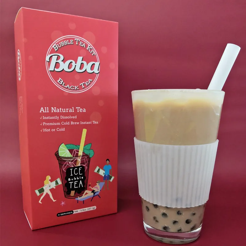 New Arrival DIY Bubble Tea Ingredients Instant Black Tea Powder with Boba