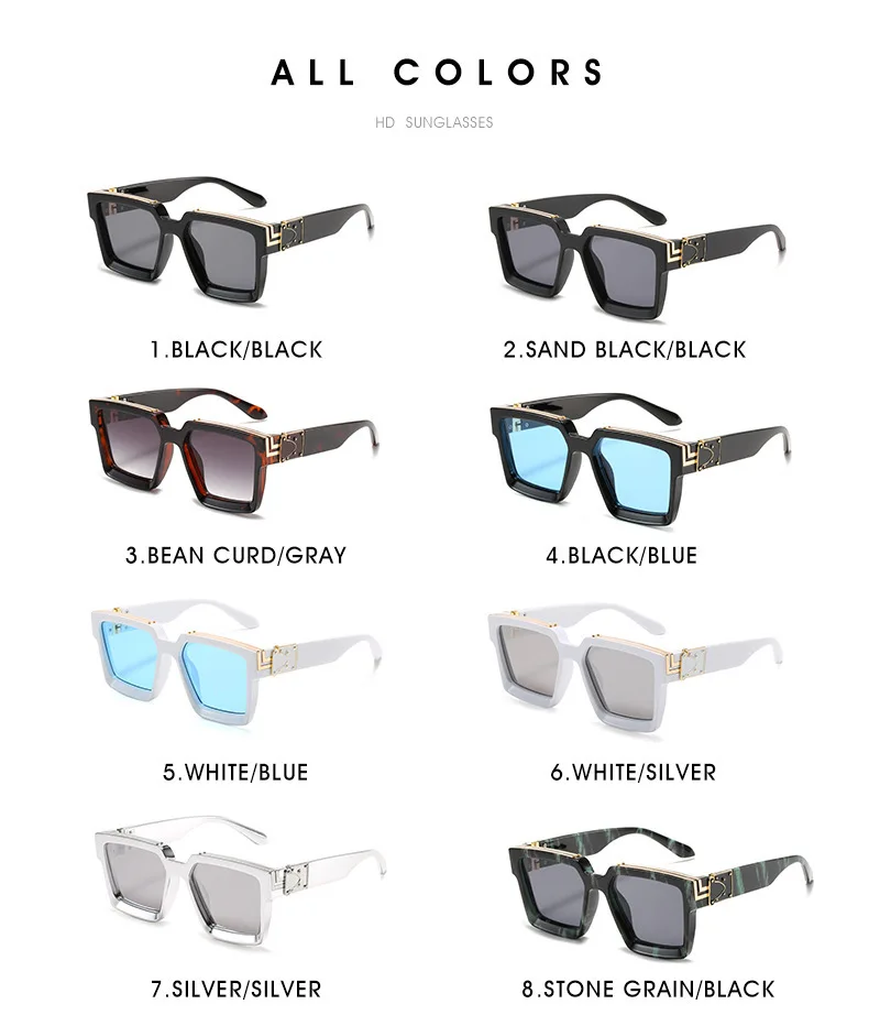 Premium Punk Millionaire Sunglasses Macaron Color Thick Frame Women Men  Sunglasses - China Sunglasses and Gafas De Sol price