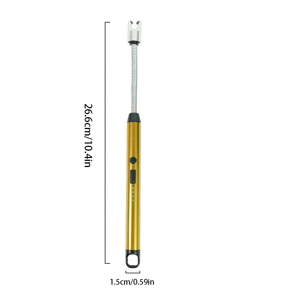 Wholesale Windproof 360 Degree Free Rotation BBQ Lighter USB Rechargeable Electric Arc Lighter for Candle Kitchen