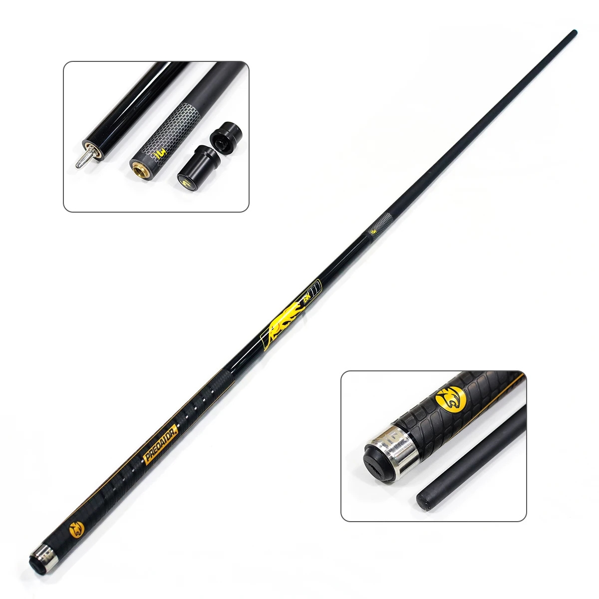 カーボンファイバー製3-PCビリヤードジャンプブレークキュー stick 148cm