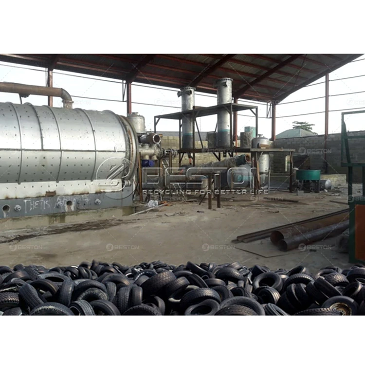 Beston Group Thermal Decomposition Unit 10 Ton Waste Plastic Tyre Pyrolysis Plant Machine to Fuel Oil