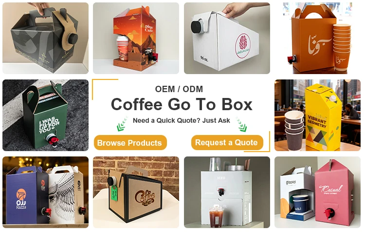 Coffee Box 1L 3L 5L 96oz Disposable Coffee Box Coffee Dispensers Take ...