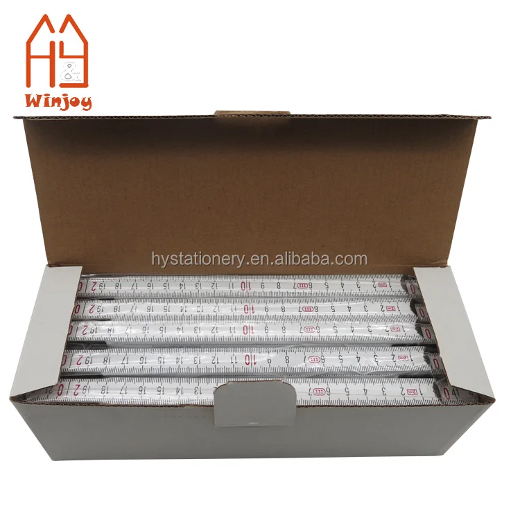 78.7inch Wooden Folding Ruler,White Color Ruler Printing Uv Full Logo ...