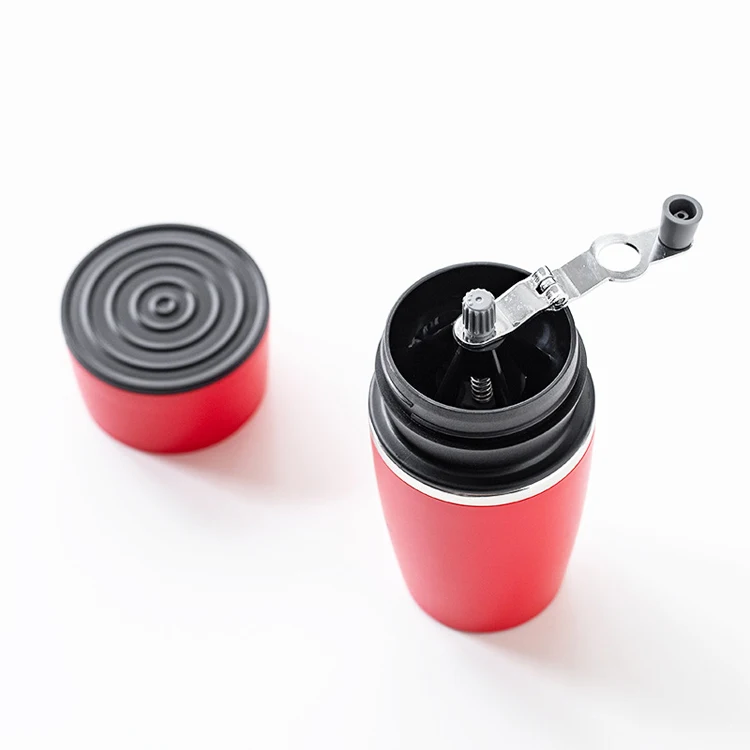 Portable All-In-One Pour Over Coffee Maker Adjustable Hand-mill Burr Grinder with Insulated Tumbler for Travel Camping Hiking