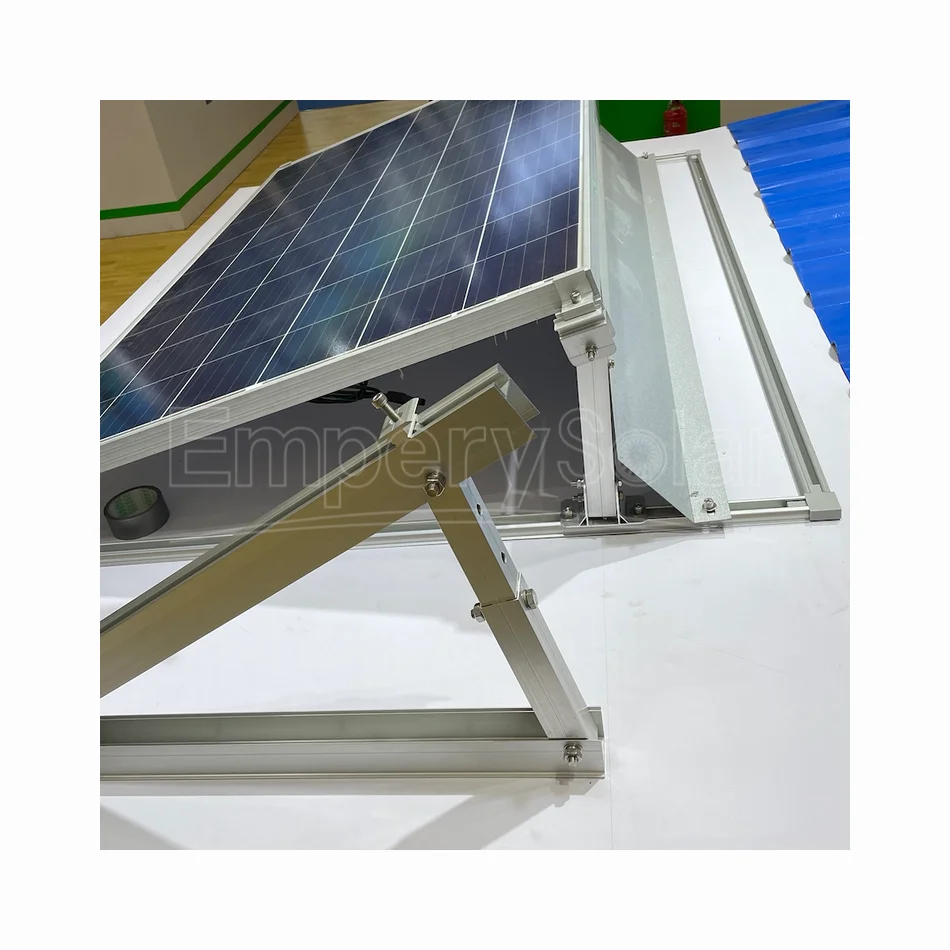 Adjustable PV Panel Solar Panel Rotating Bracket for Roof and Ground Mounting Carport Installation with Anodized Finish
