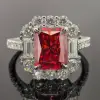 Moissanite rossa da 4 ct