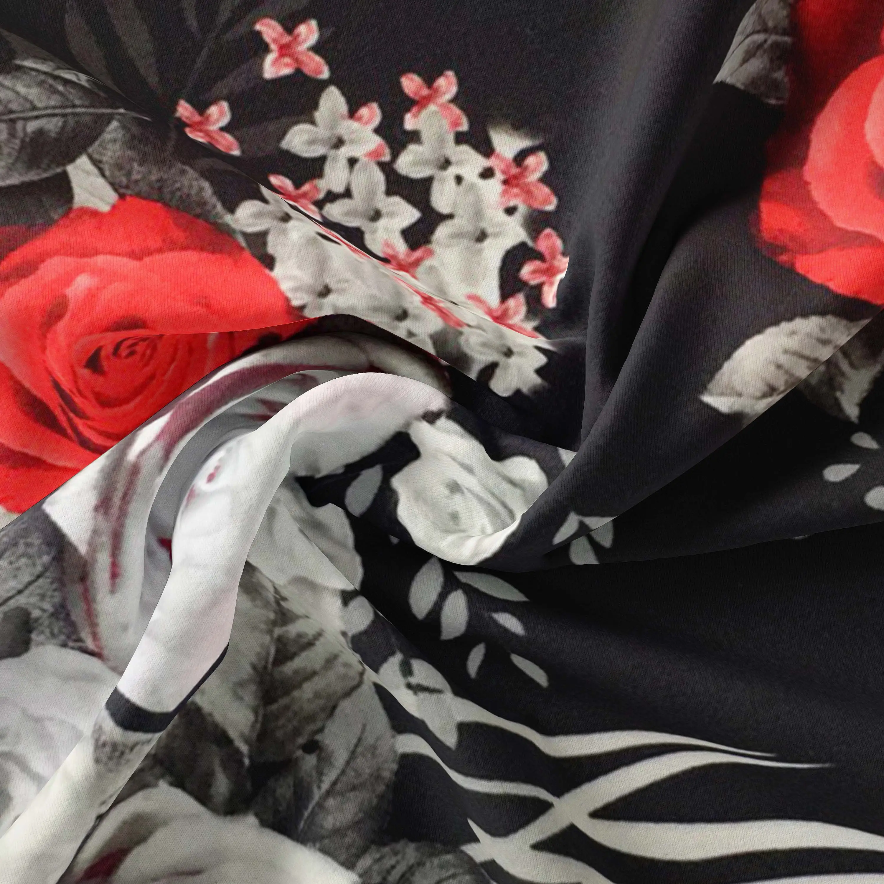 Вискозная ткань с цифровым принтом