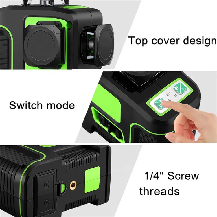Factory direct supply 12-Line 3D laser level High-precision Wall Mount Sticker Infrared 3D laser level