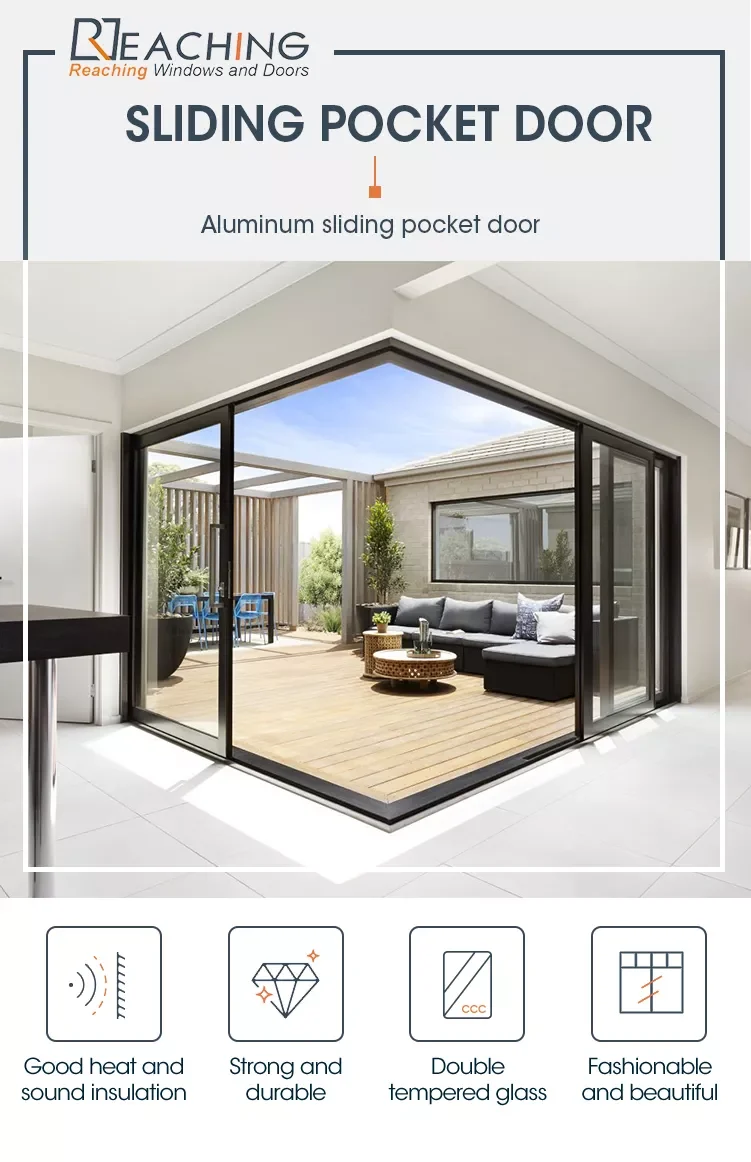 Classical Pocket Door Barn Style Thermal Break Eclisse Pocket Door