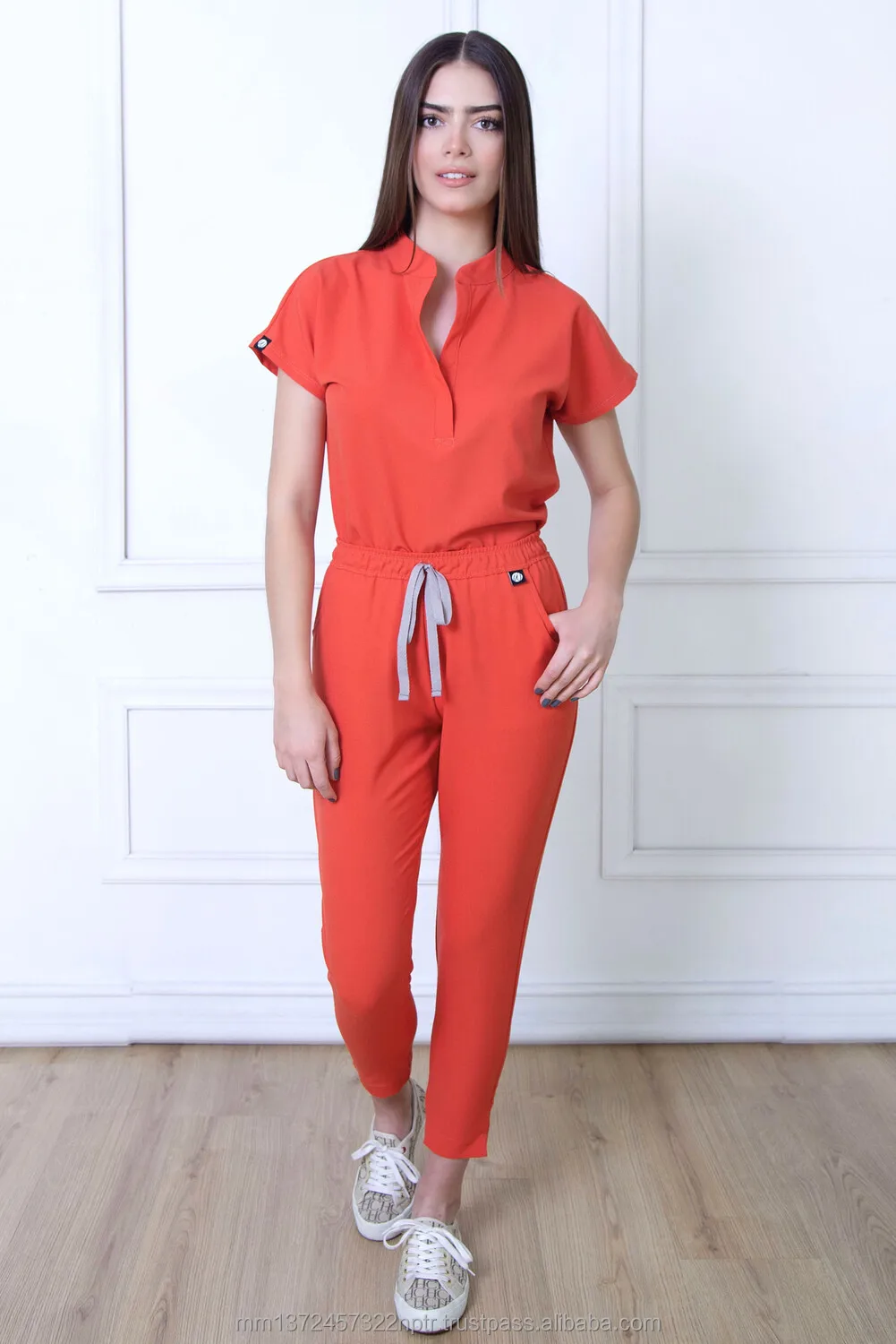 Fashionable Hospital Uniforms Scrub Medico Spandex Stretch Breathable