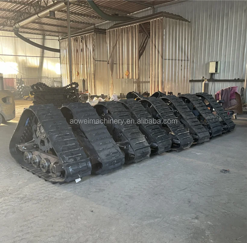 Triangle Rubber Track Crawler Chassis Wheel Undercarriage for Deere Windrower W150  Agriculture Tractor Use