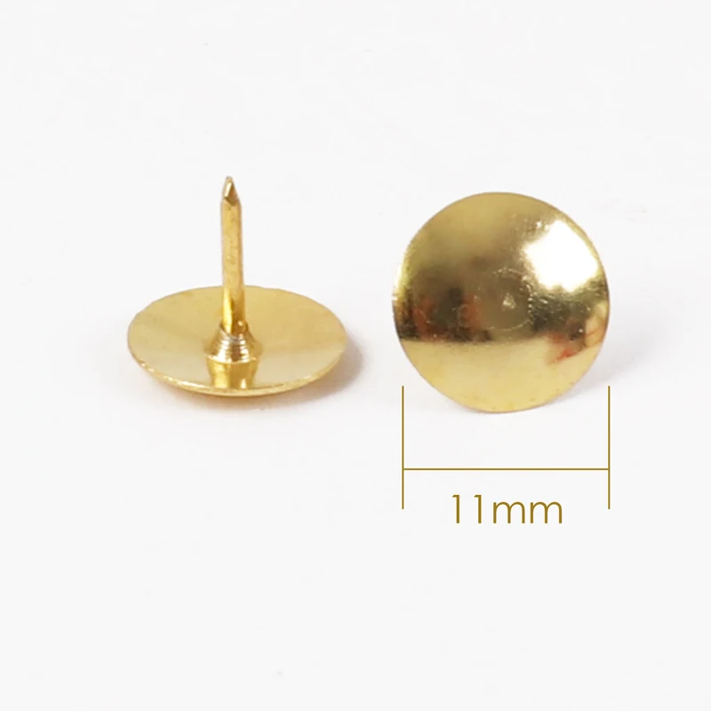 Foska Office Use Golden Metal Thumbtack Pins Stationery for and School with White Board