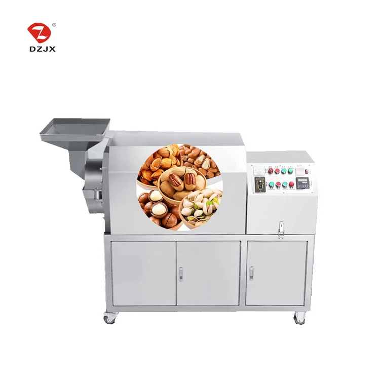 Cashew Nut Roasting Machine Butter Processing Peanut Roaster Peanut Seed Sesame Commercial Chestnut Drum Rotary Machine