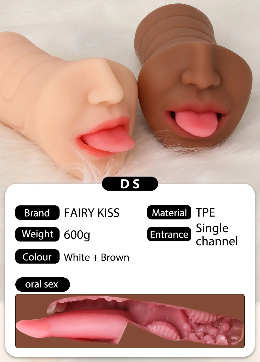 Realistic Male Masturbator Skin Face Design Oral Sex Toy Stroker Pocket Pussy for Masturbation Male Masturbator for Men
