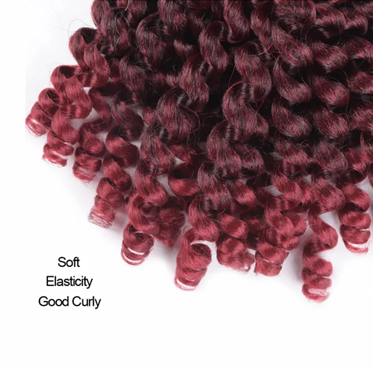 Julianna 8Inch 10 Inch 20 S Synthetic Best Selling Private Label 12 Inch Braid Jumpy Jamaican Bounce Crochet Wand Curl Hair