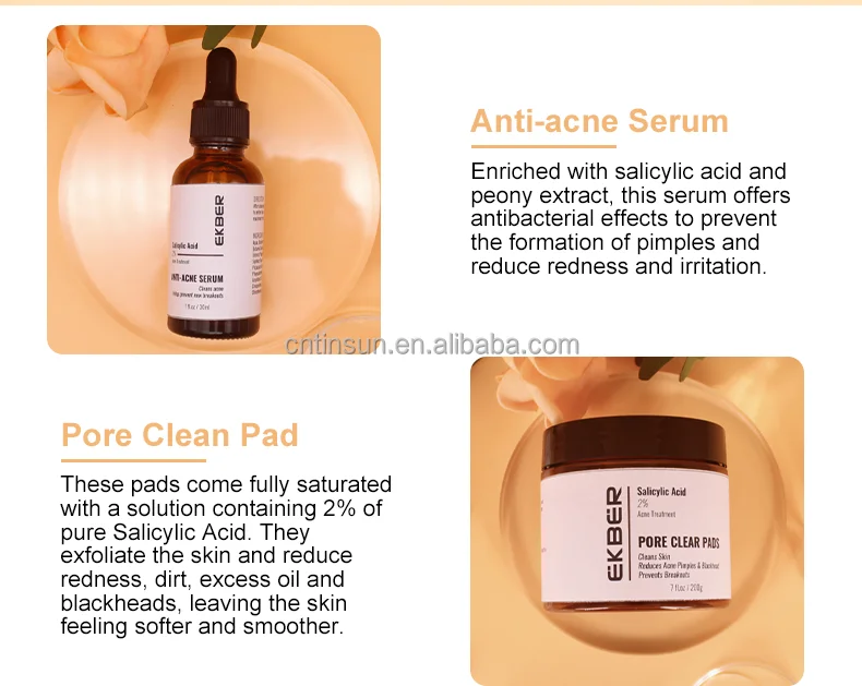 Customize Logo Salicylic Acid Dark Spots Lightening Skincare Antiacne Acne Treatment Whitening