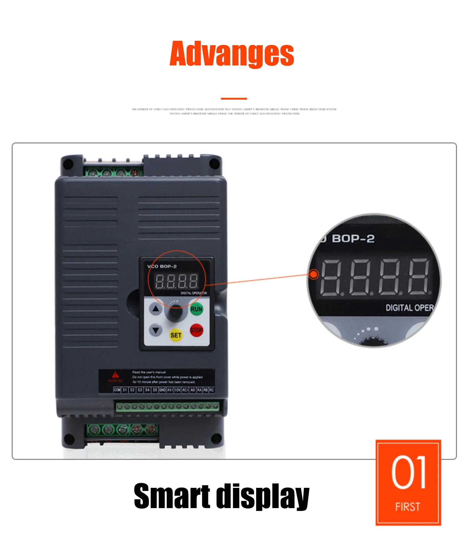 Analog Delta Vco Bop-2 Vfd Compact Universal 5.5kw 380v Variable ...