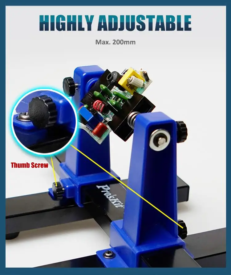 SN-390 Adjustable Soldering Clamp Holder of Particularly Designed to Clamp a Circuit Board for PCB Soldering Desoldering Rework