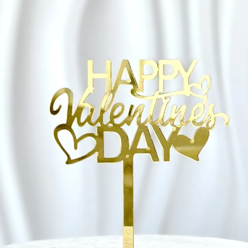 product instagram style happy valentines day acrylic cake decoration valentines day acrylic baking cake topper384-6