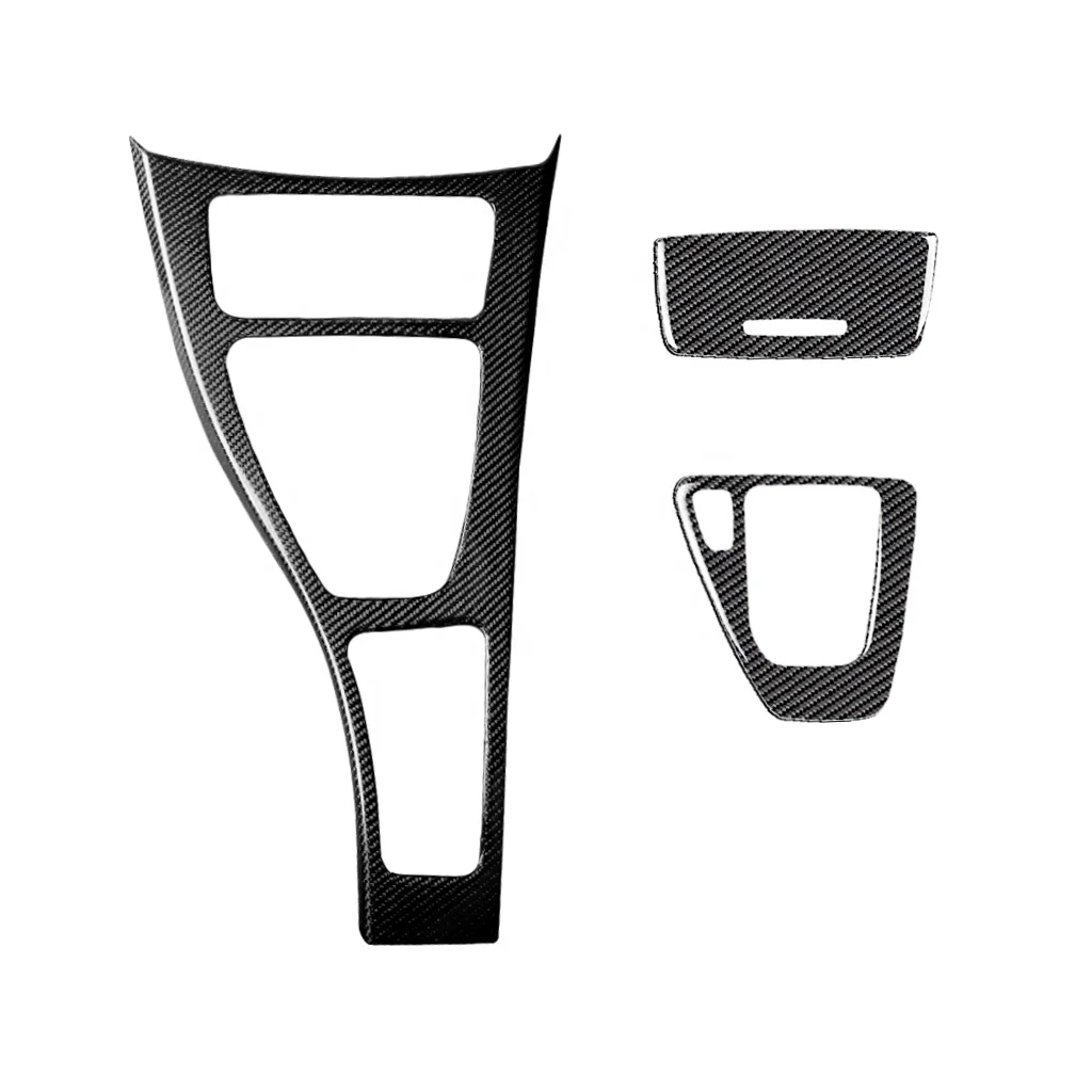 Decorazione Interni per BMW E90 E92 E93 Serie 3 in Fibra di Carbonio Condizionatore d'Aria Centrale Presa Presa di Corrente Cruscotto Pannello Altoparlante Decor Telaio Copertura Trim (Misurare : N