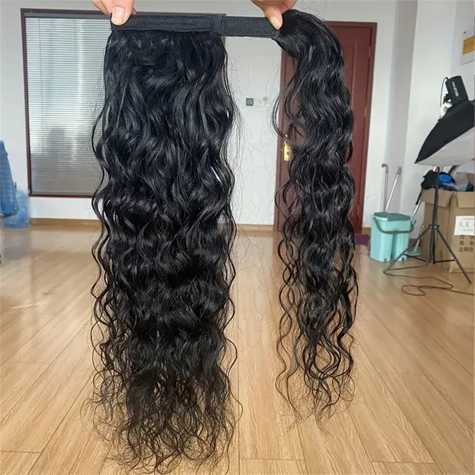 Natural Color Brazilian Human Hair Ponytail for Women_voghion.com