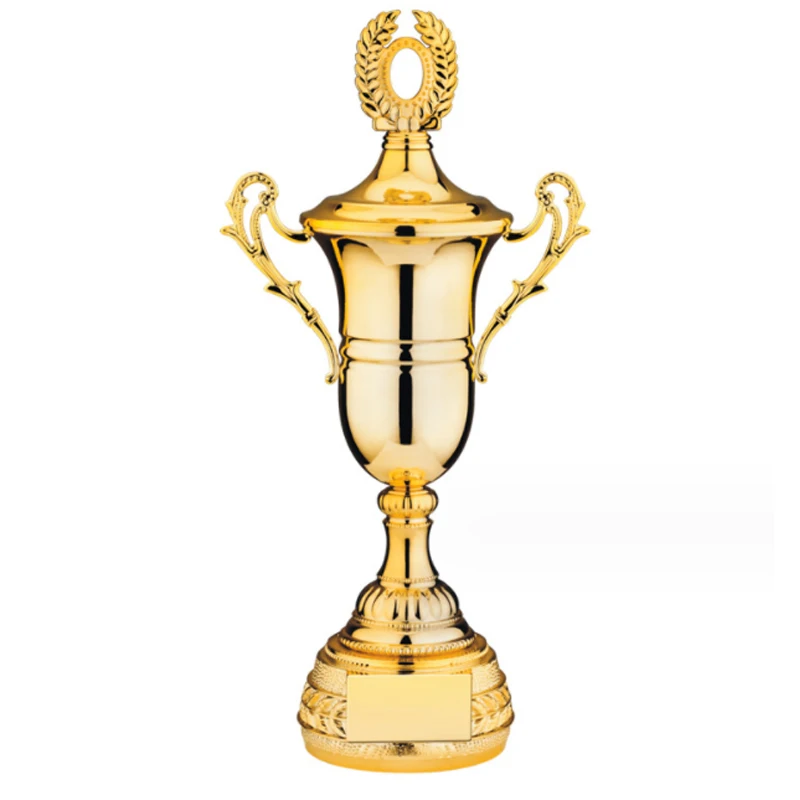 crystal crafts high-end metal trophy award Best Selling Customized business Trophy Sport Gold award Trophy with gift box