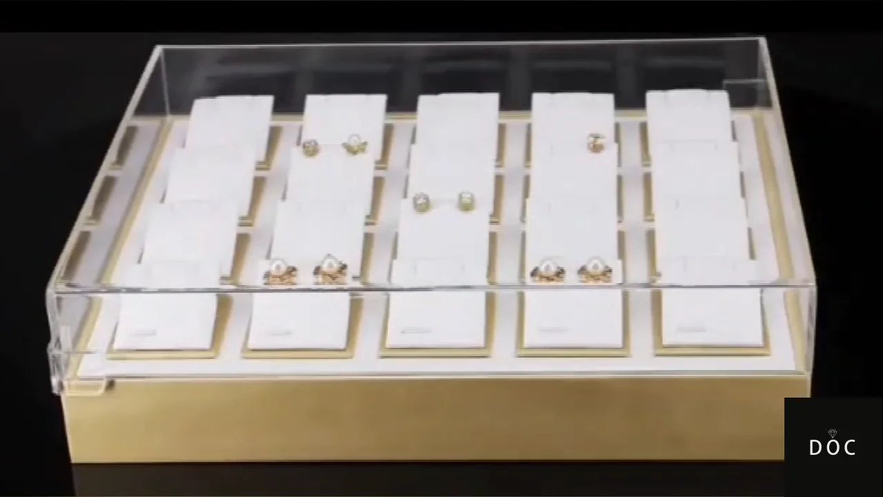 Doc Stock Luxury Jewelry Display Tray For Necklace Ring Earrings Pu