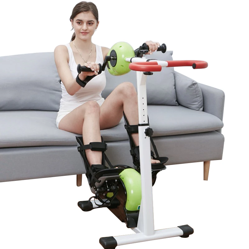 Disabled Arm Leg Rehab Equipment Pedal Exerciser Physical Therapy Training  Device Rehabilitation Electric Bike with Foot Boots