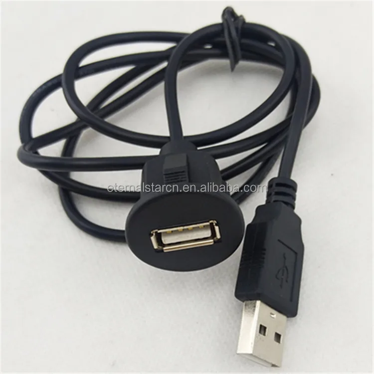 Usb 2 0 Panel Flush Mount Extension Cable With Buckle For Car Truck