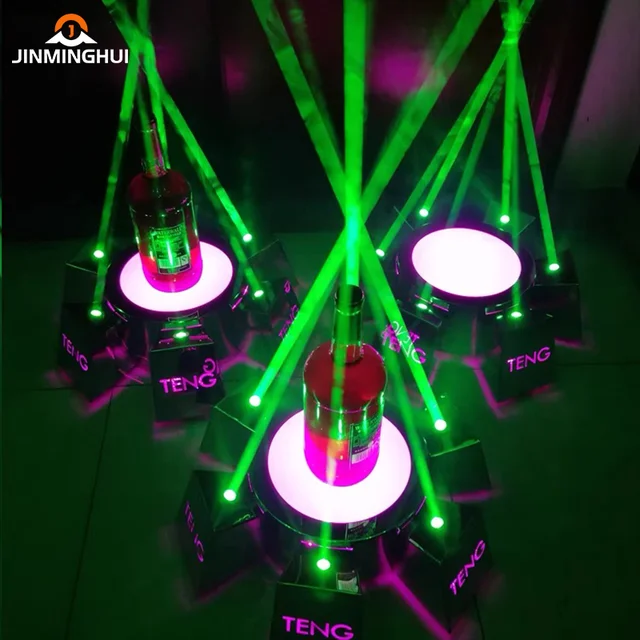 VIP Service Rechargeable Acrylic Laser Led Glorifier Display Champagne LED Bottle Presenter Display for NightClub