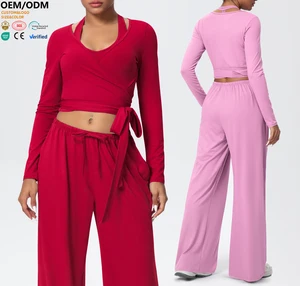 XW-7135 Women's Sportswear Wholesale Custom Workout Apparel Ladies Long Sleeve Shirt Gym Clothes Tops Female Casual Clothes