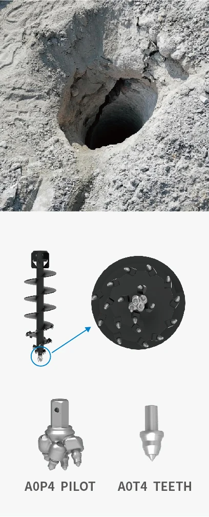 YA18000 Maximum Drilling Depth up to 12 Meters Spiral Type Landscape Construction Earth Drill for Construction Equipment factory