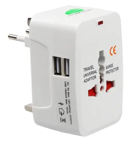 2019 Новый трендовый продукт Глобальный адаптер для путешествий с 2 USB универсальный адаптер для путешествий