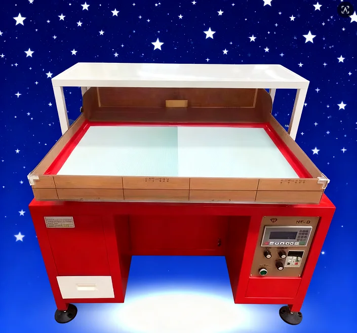 High Quality PLC Semi-Automatic 1200W Rhinestone Setting & Hotfix Shaking Machine for Garment Industry